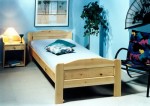 Einzelbett WILMA 90 Kiefer massiv natur