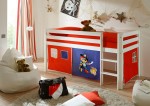 Spielbett Hochbett MIKE WEISS aus massiver Kiefer