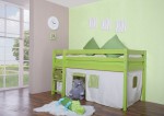 Spielbett Hochbett TIMMY GR�N aus massiver Kiefer
