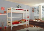 Etagenbett OLIVER II WEISS aus massiver Buche