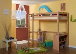 Spielbett Hochbett TOLLY II aus massiver Buche