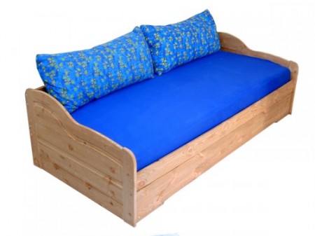 Einzelbett Sofabett MIRIAM aus Kiefer massiv natur