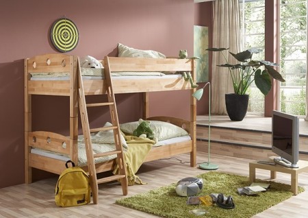 Etagenbett PINGULINA aus massiver Buche