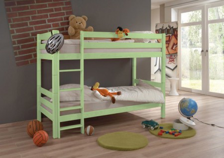 Etagenbett FYNN GR�N aus massiver Kiefer