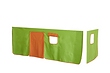Vorhang f&uuml;r das Hochbett TimmyGruen-Orange