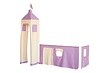 Vorhang f&uuml;r das Hochbett Toby Lila-Beige